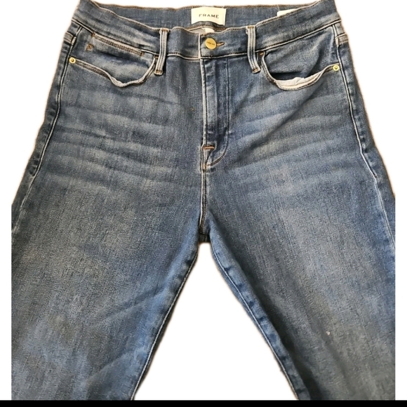 Frame Womens Medium Wash Le High Straight Leg Premium Stretch Jean 31 - Picture 8 of 15